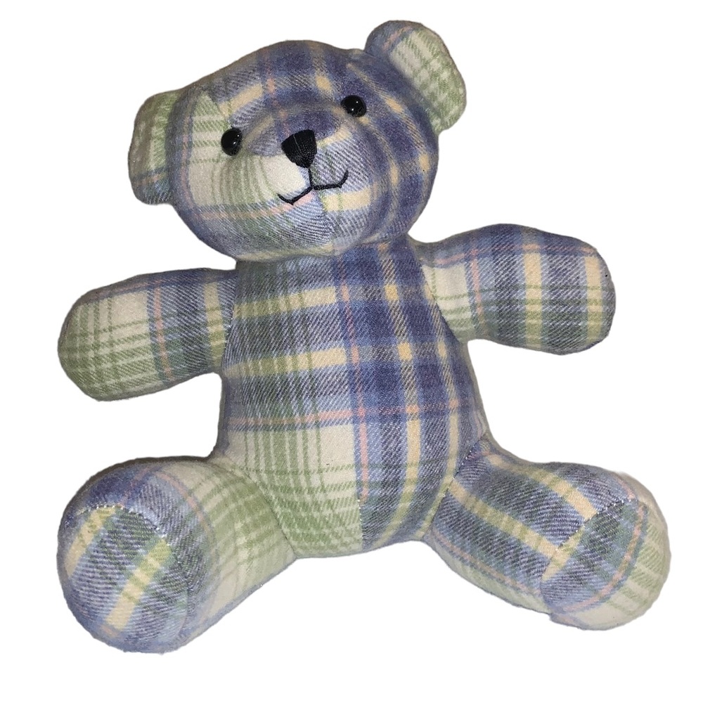 Pendleton Plaid Stuffed Bear - Blue and Green
